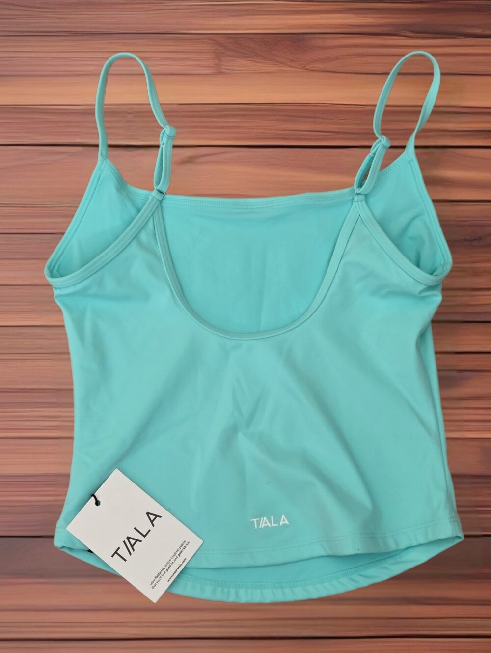 TALA Aqua Athletic cami tank Top lined Women Small